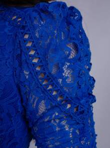 Women Midi Dresses - Blue - View 4