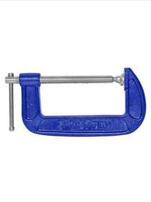 Prensa tipo C abre 5 pulg nodular capinteria herreria taller mecanico hogar - azul real - Ver 2