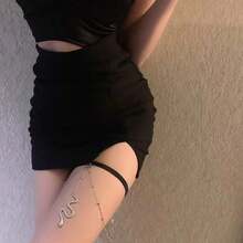 Wild&Bold 1PC Women's Personalized Snake Shaped Sexy Beach Leg Chain Collarbone Chain Multi-Layer Tassel Chain Body Chain Jewelry