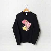 Retro Valentine Hearts | Bella Canvas Sweatshirt - Đỏ - Xem 6