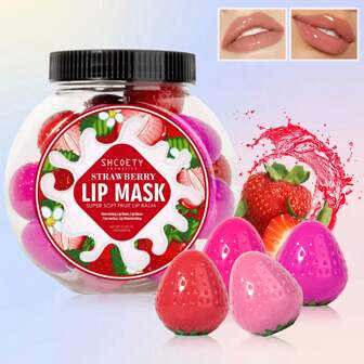 20 pièces/Boîte Ensemble de 4 rouges à lèvres hydratants à la fraise de longue durée, baume à lèvres, brillant à lèvres incolore - Cadeau parfait pour les hommes et les femmes