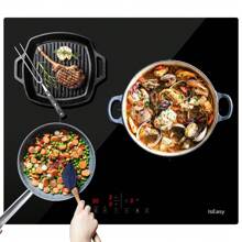 IsEasy Induction Hob Hob Induction 3-Zone 60cm Self-Sufficient Glass Ceramic Touch Timer