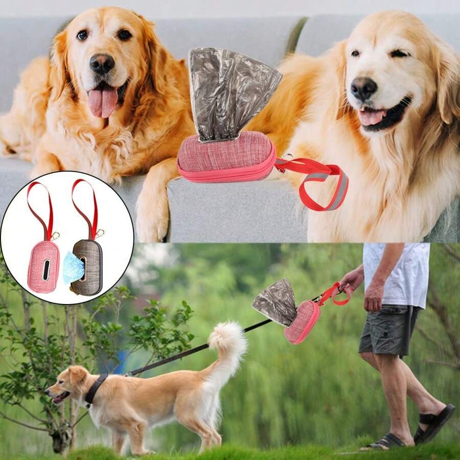 1 Set Dog Waste PickUp Tool, Portable Poop Bag Dispenser For Outdoor
