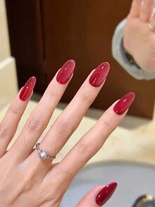 XEIJAYI 1 pieza 10ml Esmalte de uñas gel magnético con ojo de gato rojo sangre, esmalte de uñas en gel holográfico con ojo de gato, barniz en gel para uñas para bricolaje de arte de uñas - No incluye vara magnética - Rojo - Ver 5