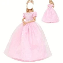 1 Set Fashion Doll Dress Ball Gown Wedding Party Skirt Princess Crown Clothes For Doll Accessories 11.5 Inch Girl Kids Toy Gift (Not Include Doll),/ Day/Christmas Gift,Home Decoration