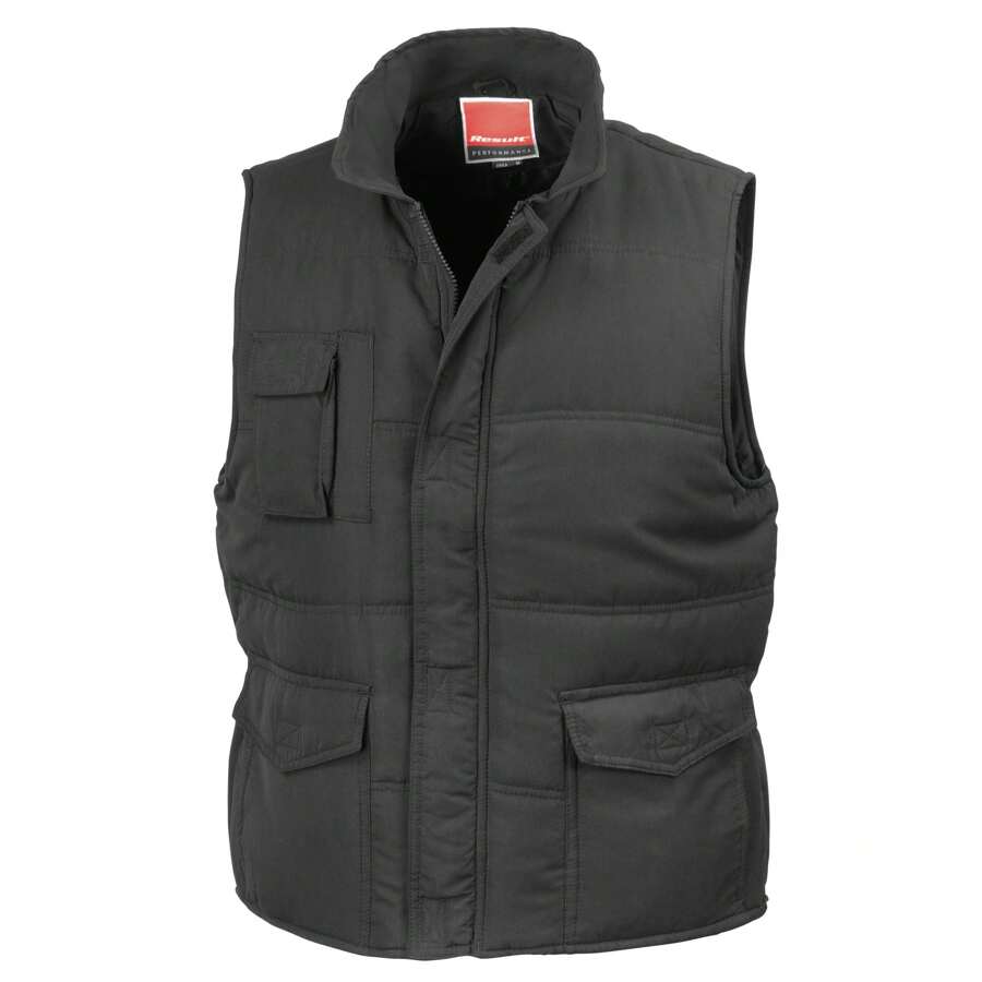 Result Mens Mid-Weight Bodywarmer Showerproof Windproof Jacket (N/A) - Black - View 1