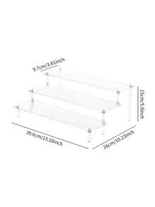 1 pièce Support d'affichage de modèle de voiture de bureau en acrylique transparent, étagère en acrylique transparent pour organiser les figurines, support d'affichage à étages pour poupées, vitrine d'organisation de décoration de bureau