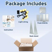 Marquee Letters Birthday Decorations: 2.3FT Large Light Up Letters For Party Decor Big Cardboard Letter One - Silver - View 4