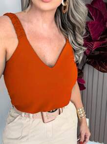 Women Tank Tops & Camis - Naranja Quemada - Ver 1