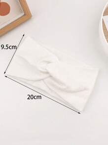 1 chiếc băng đô rộng màu trắng đơn giản, co giãn, thấm mồ hôi, kiểu xoắn dành cho nữ, thích hợp cho thể thao ngoài trời, tập gym và thường ngày, băng đô cài tóc mùa thu đông, phụ kiện tóc cho nữ, khăn choàng thanh lịch, khăn bandana mềm mại cho mùa hè. - trắng - Xem 6