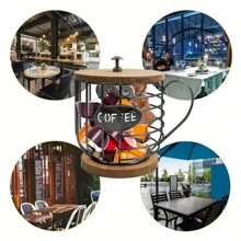 Luxury Mug-Shaped Coffee Pod Holder | Stylish & Versatile Countertop Organizer | Enhance Your Space With Chic Design School Supplies - Multicolor - View 7