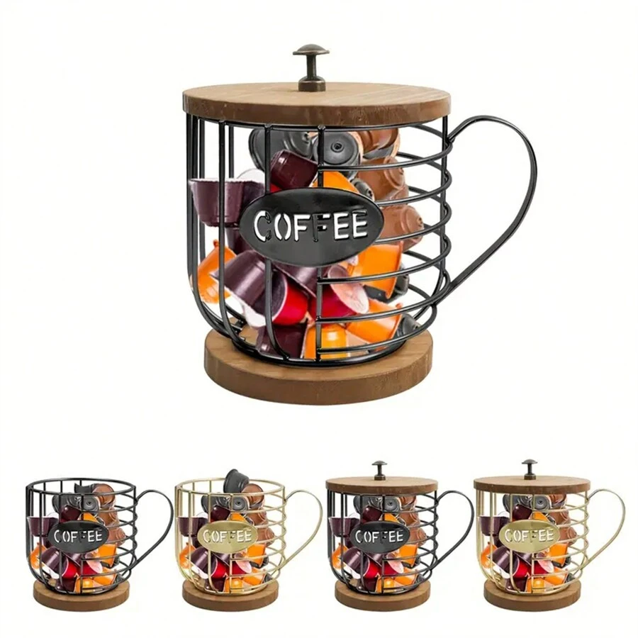 Luxury Mug-Shaped Coffee Pod Holder | Stylish & Versatile Countertop Organizer | Enhance Your Space With Chic Design School Supplies - Multicolor - View 1