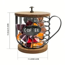 Luxury Mug-Shaped Coffee Pod Holder | Stylish & Versatile Countertop Organizer | Enhance Your Space With Chic Design School Supplies - Multicolor - View 2
