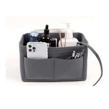 1pc Extra Large/Large/Medium/Small Multi-Functional High Capacity Felt Cloth Inner Liner Bag, Large Capacity Makeup Bag, Felt Bag, Detachable Minimalist Organizer Bag