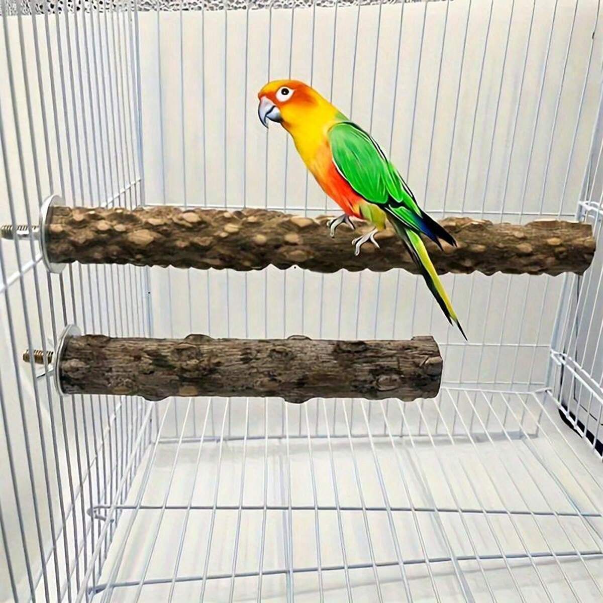 1pc Parrot Supplies Natural Pepper Wood Stand & Claw Grinding Perch for