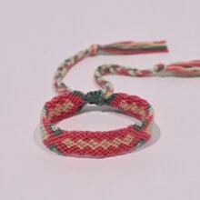 Bransoletka przyjaźni ze splotem linowym dla kobiet moda letnia plaża w stylu Nibir biżuteria - Wielokolorowe - Zobacz 13