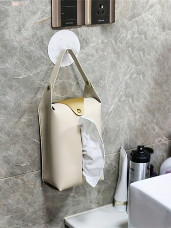 1pc Hanging Tissue Storage Bag, Tissue Box Cover, Napkin Dispenser Container, Rectangular Tissue Holder, Portable Tissue Bag For Bathroom Living Room Bedroom Car, Home Essentials,Home Stuff,Table,Home Decorations,Home Organization And Storage,Room Decor,Room Decor Bedroom,Kitchen Accessories,Kitchen Tools,Organiser Kitchen,Travel,Holiday,Tissue Box Holder,Napkin Holder,Festival Family Gathering,Kitchen Dining Table DecorFor Home Kitchen Bedroom Living Room Dining Room, Home Decoration Accessories, Decorative Box,Women Wedding Gift,Summer Travel Holiday Festival Must-Have