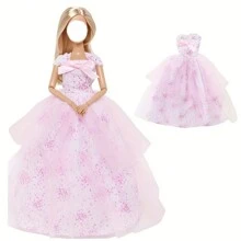 1 Set Fashion Doll Dress Ball Gown Wedding Party Skirt Princess Crown Clothes For Doll Accessories 11.5 Inch Girl Kids Toy Gift (Not Include Doll),/ Day/Christmas Gift,Home Decoration