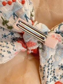 Süße Haarspange mit Schleifenstickerei, geeignet für tägliche Haardekoration, Valentinstag, Valentinstagsklemmen, Haarklammern, Haarspangen, Schulsachen, elegant, College, Schleifen, Haraccessoires, Kopfschmuck - Verschiedenfarbig - Übersicht 5