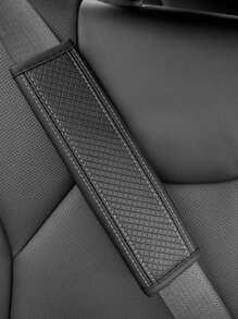 汽车安全带肩垫，压花纤维和PU皮革材质，通用型汽车安全带肩垫，适合全年使用