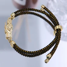 1pc Classic  Saint Jude Image Milan Weave Bracelet, 18K Gold Plated Copper, Unisex, Suitable For Daily Wear, Prayer Or Blessing - St. Jude - View 10