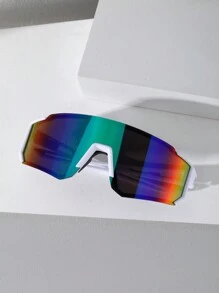 1 件/2 件/3 件女士户外骑行渐变色防风时尚运动眼镜沙滩配饰女士眼镜遮阳镜 - 彩色 - 查看 2
