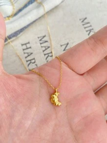 BALMORA 1 pezzo Stile Minimalista Ins Collana Croissant d'oro in argento sterling S925 Gioielli Accessori per ragazza / donna / fidanzata / madre Festa Retrò Regalo Di Incontri Uso Quotidiano Regalo Di Compleanno