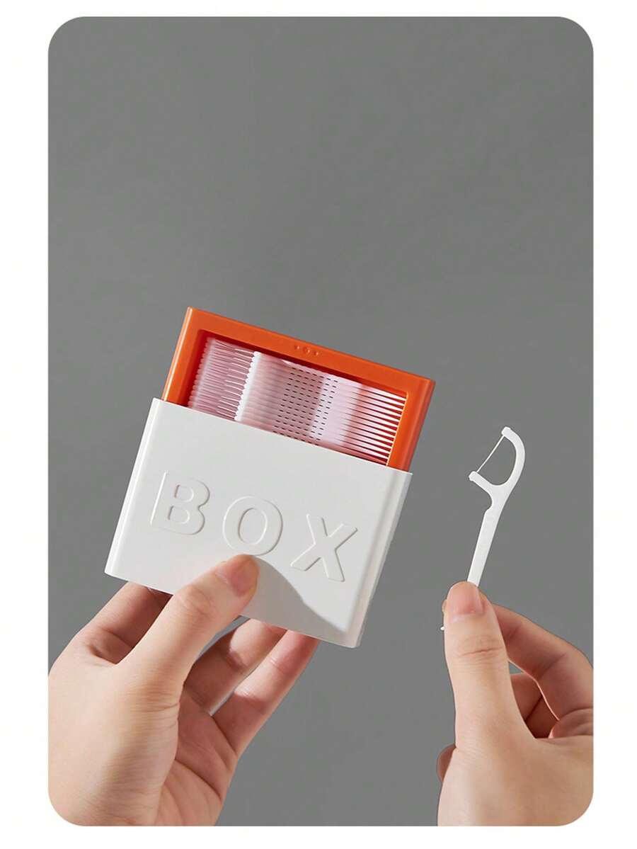 One Piece Automatic Pop-Up Dental Floss Box Portable Toothpick Box Function Disposable Dental Floss Stick Dental Floss Stick Storage Box - Multicolor - View 1