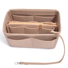 1pc Extra Large/Large/Medium/Small Felt Inner Lining Makeup Bag, Big Capacity Detachable Simple Organization Pouch