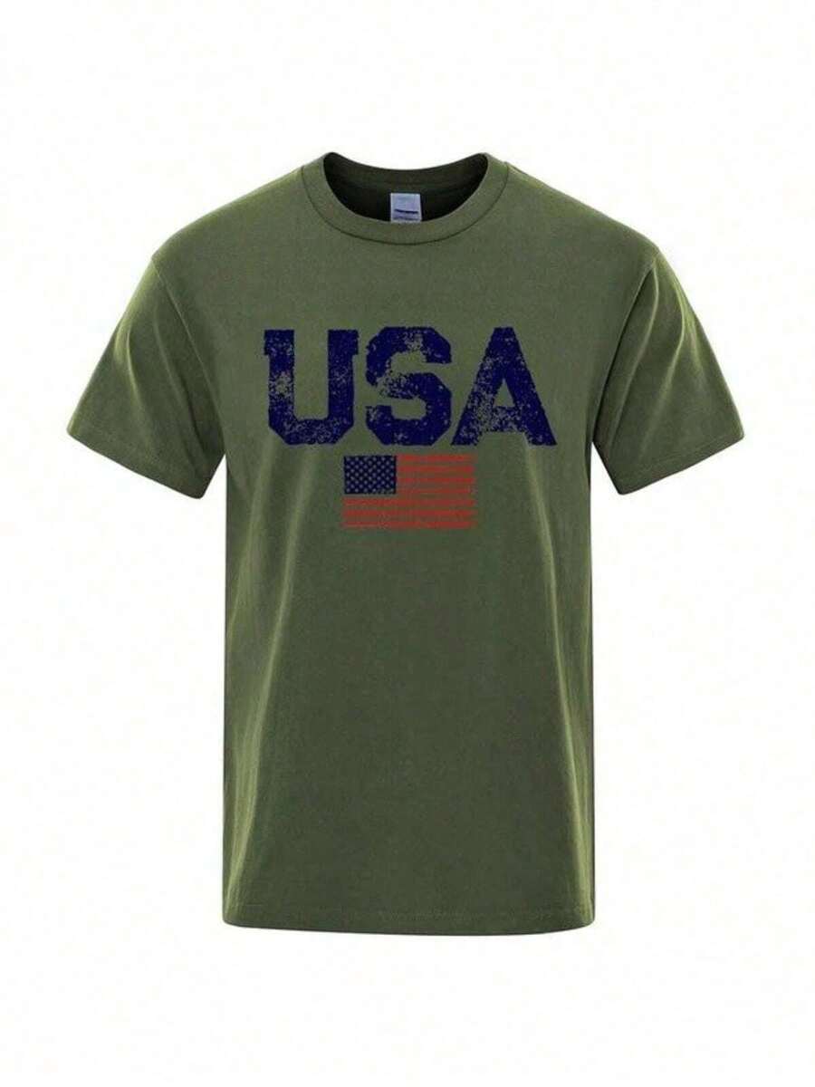 Men T-Shirts - xanh quân đội - Xem 1