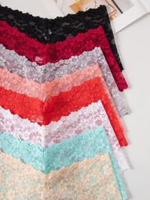 8pcs Women's Multi-Colored Lace Tummy Control Low Waist Sexy Lace Brief Lingerie