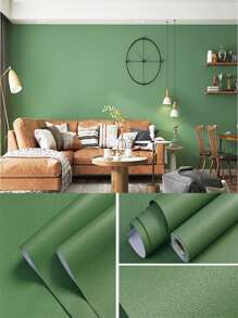 1 Rolle selbstklebende Tapete in Einfarben, Möbel- und Schrankrenovierung Aufkleber, Schlafzimmer Vinyl Folie, Selbstklebende Raumdekoration - Verschiedenfarbig - Übersicht 13