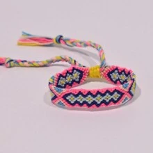 Bransoletka przyjaźni ze splotem linowym dla kobiet moda letnia plaża w stylu Nibir biżuteria - Wielokolorowe - Zobacz 15