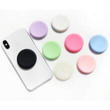 1入組可愛的柔軟圓形粉色硅膠手機支架，創意折疊設計，彈性舒展，可調節手機抓握支架，適用於智能手機、平板電腦和其他移動設備 - 彩色 - 查看 5