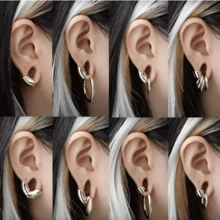 1入00g耳垂袖扣式穿刺隧道擴張器夾緊軟骨日常身體飾品