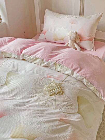 4 st sängset, enkel och fräsch stil, mjuk och hudvänlig, innehåller 1 påslakan, 1 lakan och 2 örngott, lämplig för sovsal, hemanvändning i sovrum, flera tillgängliga storlekar