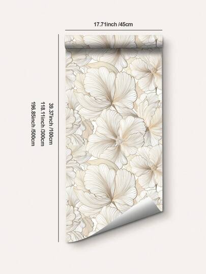 Roll 3D Nordic Zilver Ginkgo Leaf Self Adhesive Wallpaper, Waterproof Removable, Living Room Bedroom Bathroom Renovation ation, Golden Seamless Wand Stickers Cabinets Furniture Protection Film, Peel Panels, Paper, Wallpapers, ation Items Refresh Your Home, Festival Birthday Graduation view 3