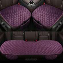 1 pieza/Set de 3 piezas Funda para asiento de coche de invierno, cojín de asiento cálido, antideslizante y universal para asiento delantero y trasero, almohadilla transpirable para protección de asiento de vehículo y automóvil