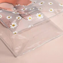 新款雛菊印花化妝包，化妝收納袋，結婚禮物，假期送禮，旅行收納袋，海灘化妝包 - 彩色 - 查看 4