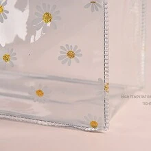 新款雛菊印花化妝包，化妝收納袋，結婚禮物，假期送禮，旅行收納袋，海灘化妝包 - 彩色 - 查看 5