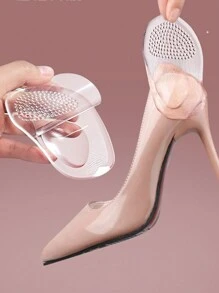 HALF INSOLE 1 pereche de tampoane de perne cu inserție în antepicior pentru femei, pantofi, anti-alunecare, din silicon, pentru ameliorarea durerii piciorului, pentru tocuri înalte, sandale, branțuri pentru pantofi cu gel pentru femei, pantofi cu tocuri înalte, femei, pantofi și bărbați, pantofi, pantofi, ținute zilnice de vară