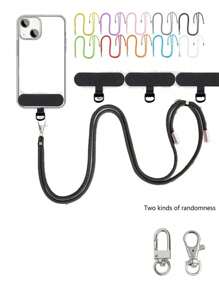 Cell Phone Lanyard Crossbody Strap Halter Clip Back Paste Hook Pendant Case Braided Anti-Lost Shoulder Strap Gifts For Mother, Family, Friends, Birthday, Holiday Phone Charm, Phone Chain - Multicolor - View 1