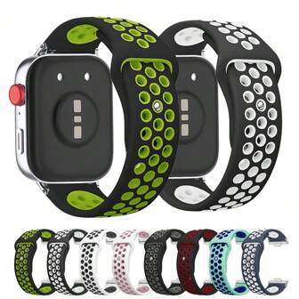 1 条硅胶运动表带，兼容华为 Watch Fit 3 手链透气表带，兼容华为 Watch Fit3 表带腕带