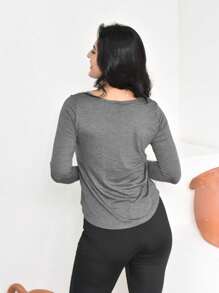 Women T-Shirts - Màu xám đen - Xem 2