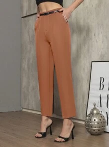 Women Pants - 咖啡棕 - 查看 4