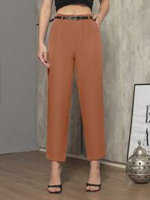 Women Pants - 咖啡棕 - 查看 1