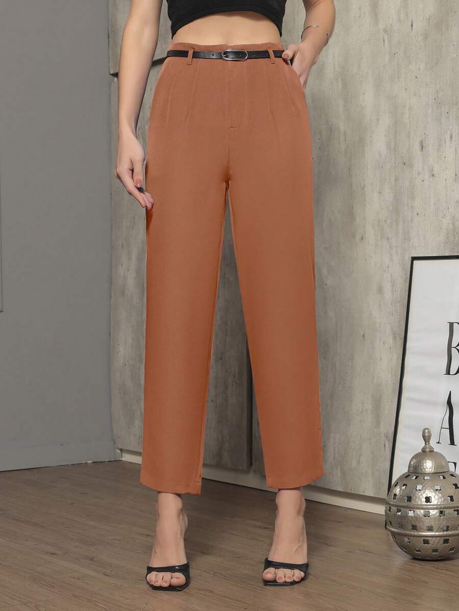 Women Pants - 咖啡棕 - 查看 1