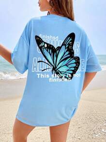Women T-Shirts - Màu xanh nhạt - Xem 1