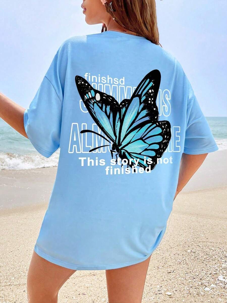 Women T-Shirts - Màu xanh nhạt - Xem 1