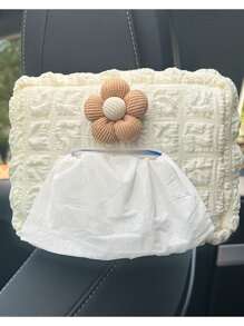 1pc Car Tissue Box, Car Tissue Drawer, Armrest Box, Visor Clip Seat Hanging Cute Minimalist High-End Tissue Holder - one-size - View 7